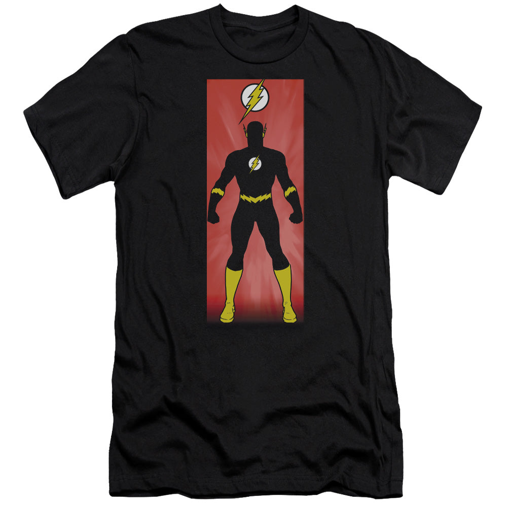 Justice League Flash Block Slim Fit Mens T Shirt Black