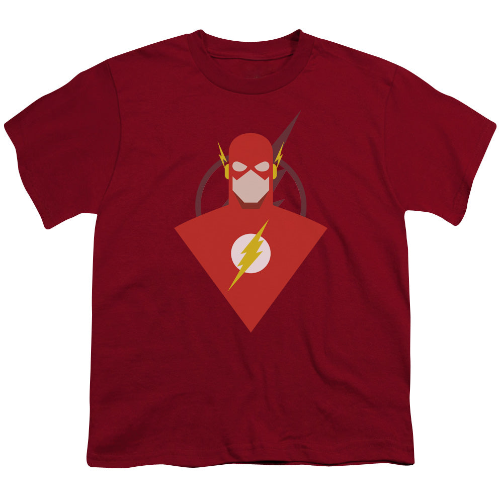 Justice League Simple Flash Kids Youth T Shirt Cardinal