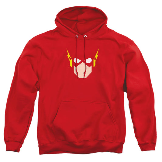 Jla Flash Head Mens Hoodie Red