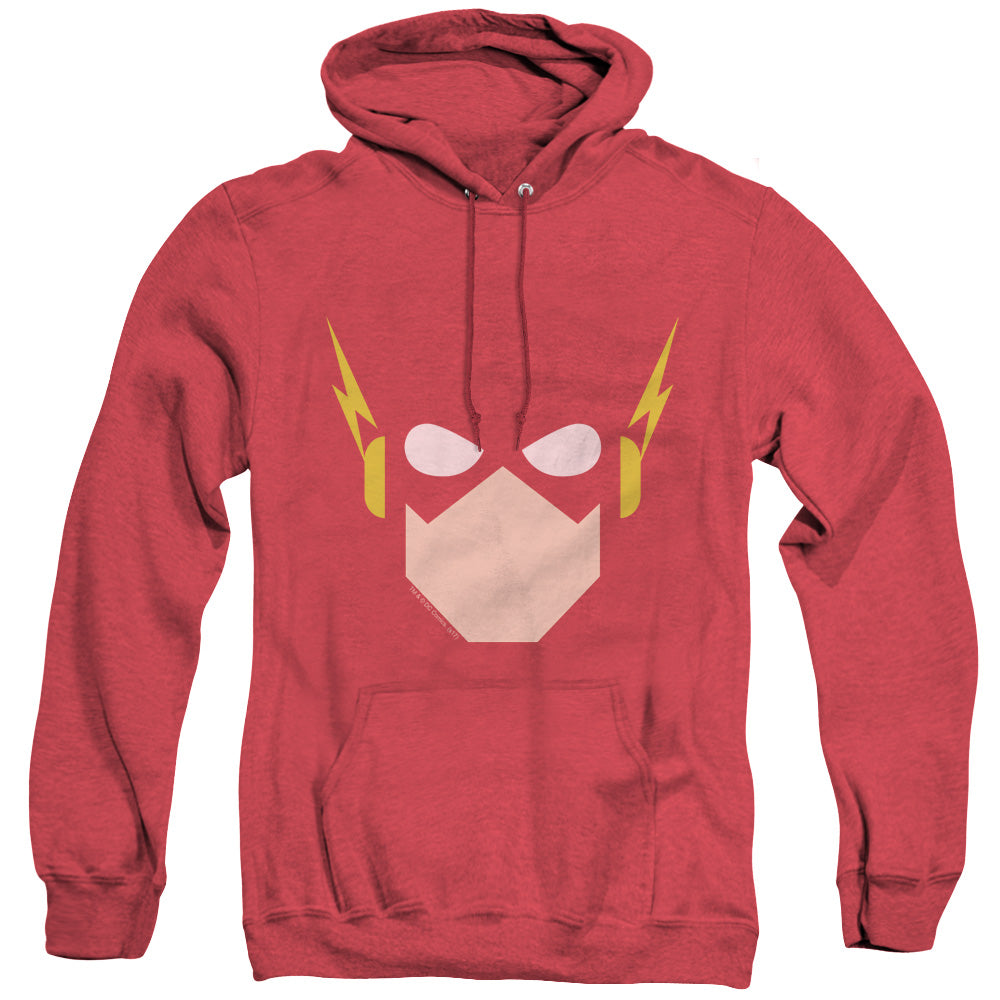 Jla Flash Head Mens Heather Hoodie Red