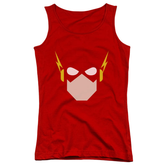 Justice League Flash Head Womens Tank Top Shirt Red