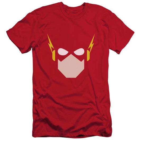 Justice League Flash Head Slim Fit Mens T Shirt Red