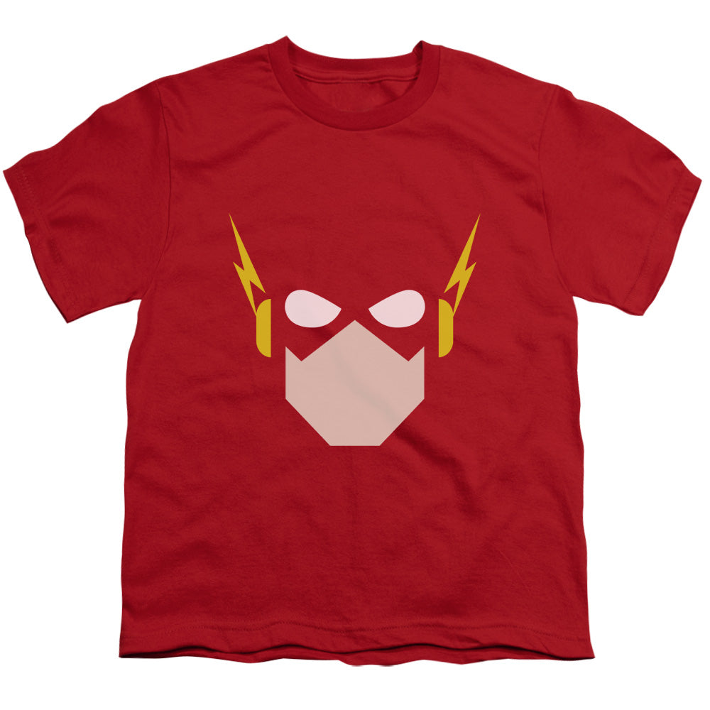 Justice League Flash Head Kids Youth T Shirt Red