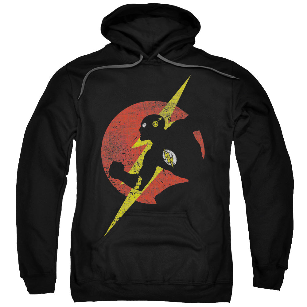 Justice League Flash Symbol Knockout Mens Hoodie Black