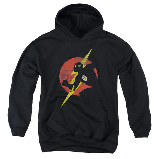 Justice League Flash Symbol Knockout Kids Youth Hoodie Black