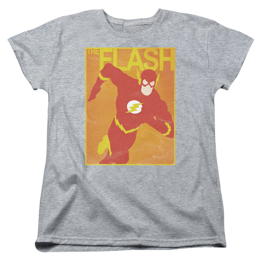 Justice League Simple Flash Poster Womens T Shirt Athletic Heather