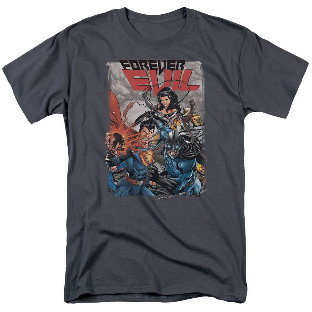 Justice League Crime Syndicate Mens T Shirt Charcoal