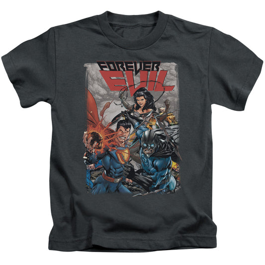 Justice League Crime Syndicate Juvenile Kids Youth T Shirt Charcoal