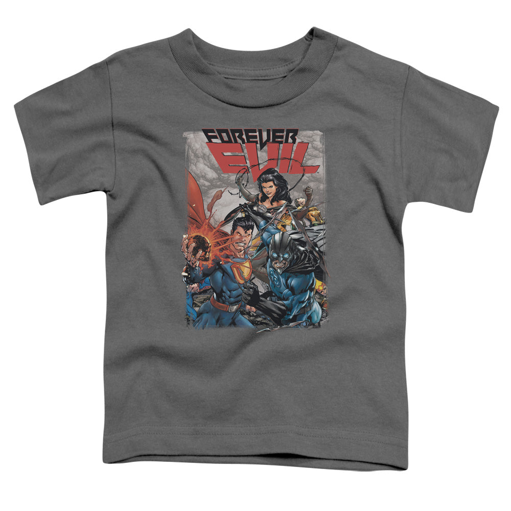Justice League Crime Syndicate Toddler Kids Youth T Shirt Charcoal
