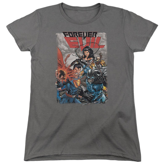Justice League Crime Syndicate Womens T Shirt Charcoal