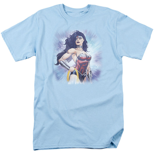 Justice League Warrior Mens T Shirt Light Blue