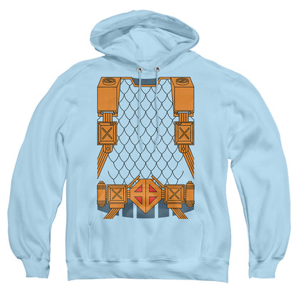 Justice League Of America Deathstroke Uniform Mens Hoodie Light Blue Officially Licensed