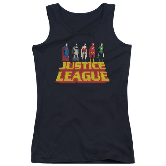 Justice League Standing Above Womens Tank Top Shirt Black