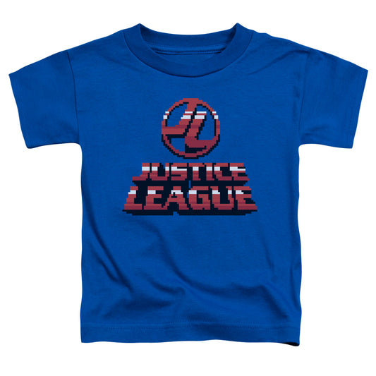 Justice League 8 Bit Justice League Toddler Kids Youth T Shirt Royal Blue