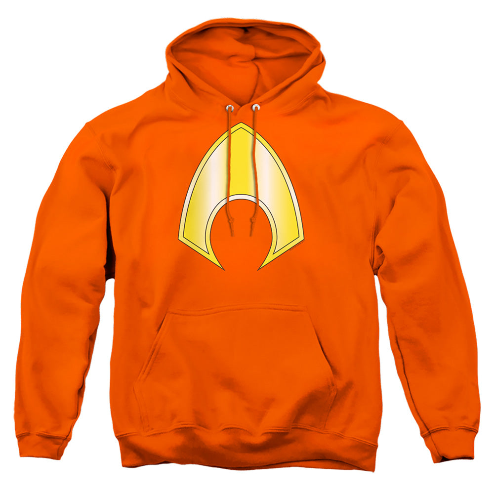 Jla Aquaman Logo Mens Hoodie Orange