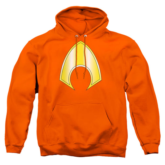 Jla Aquaman Logo Mens Hoodie Orange