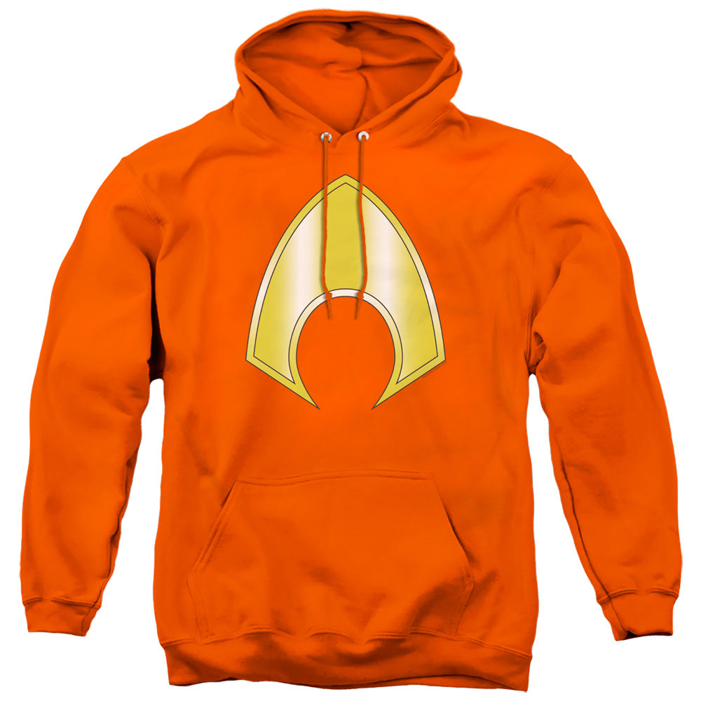 Justice League Aquaman Logo Mens Hoodie Orange