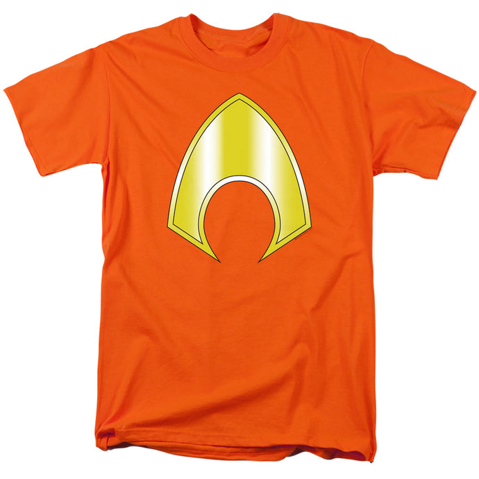 Justice League Aquaman Logo Mens T Shirt Orange