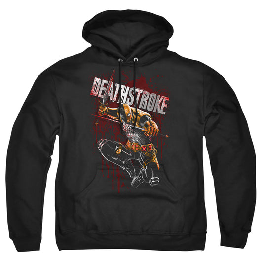 Justice League Of America Blood Splattered Mens Hoodie Black Officially Licensed