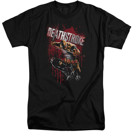 Justice League Blood Splattered Mens Tall T Shirt Black