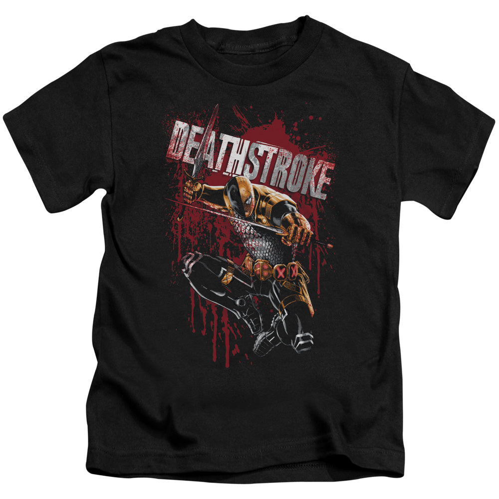 Justice League Blood Splattered Juvenile Kids Youth T Shirt Black