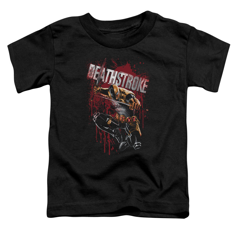 Justice League Blood Splattered Toddler Kids Youth T Shirt Black