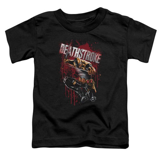 Justice League Blood Splattered Toddler Kids Youth T Shirt Black