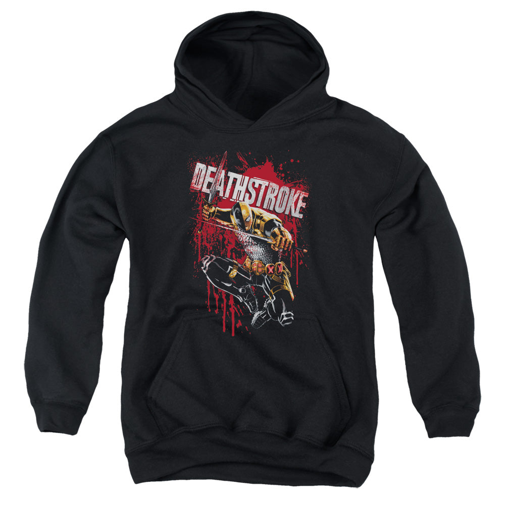 Justice League Blood Splattered Kids Youth Hoodie Black