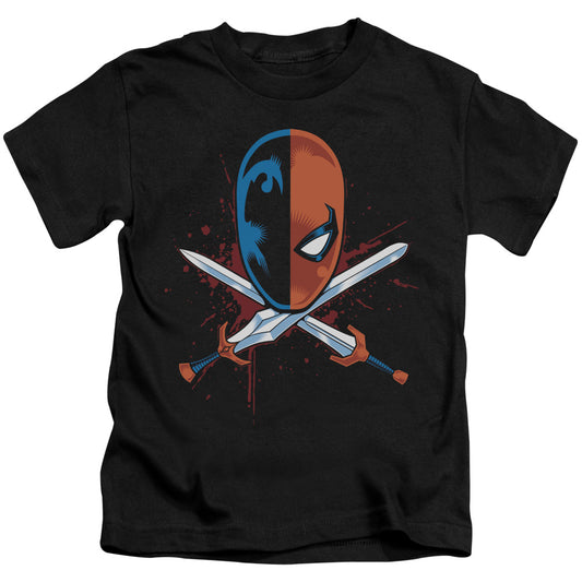 Justice League Crossed Swords Juvenile Kids Youth T Shirt Black