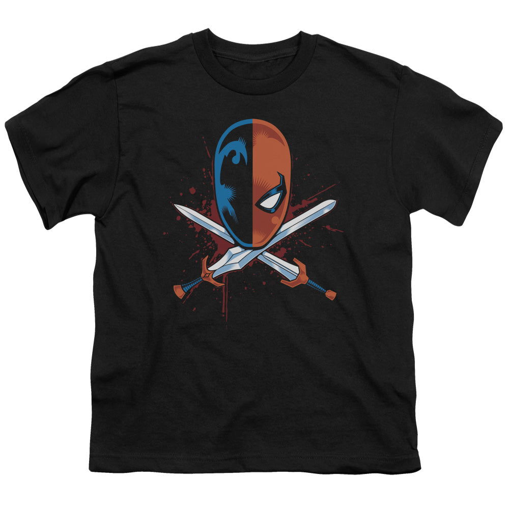 Justice League Crossed Swords Kids Youth T Shirt Black