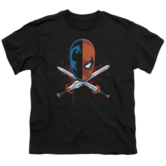 Justice League Crossed Swords Kids Youth T Shirt Black
