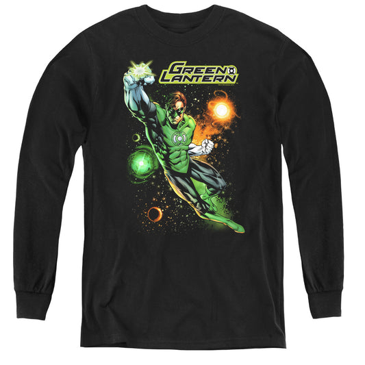 Justice League Galactic Guardian Long Sleeve Kids Youth T Shirt Black