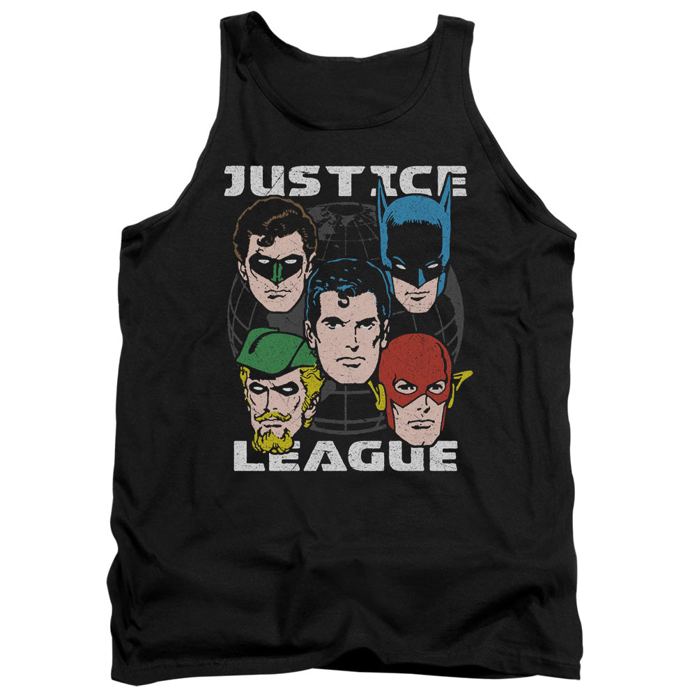 Justice League Head of States Mens Tank Top Shirt Black