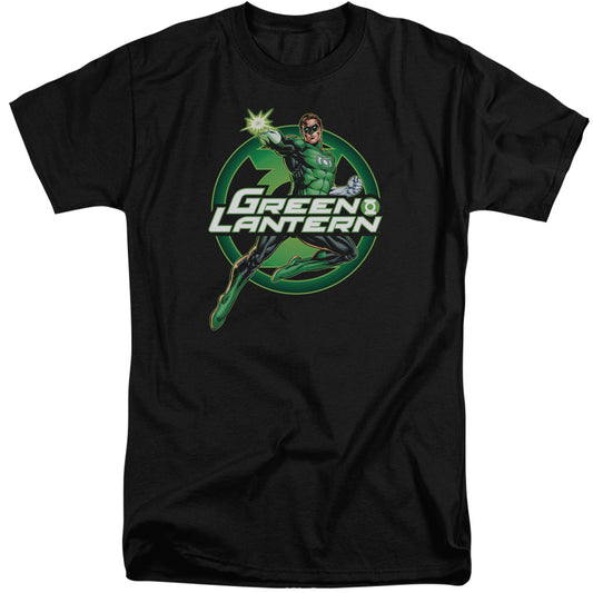 Justice League Lantern Glow Mens Tall T Shirt Black
