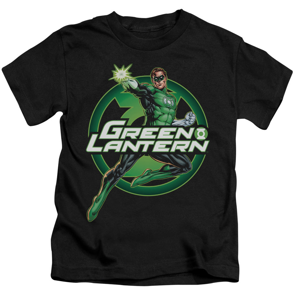 Justice League Lantern Glow Juvenile Kids Youth T Shirt Black