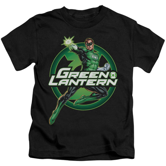 Justice League Lantern Glow Juvenile Kids Youth T Shirt Black