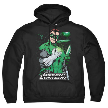 Justice League Of America Fist Flare Mens Hoodie Black Officially Licensed