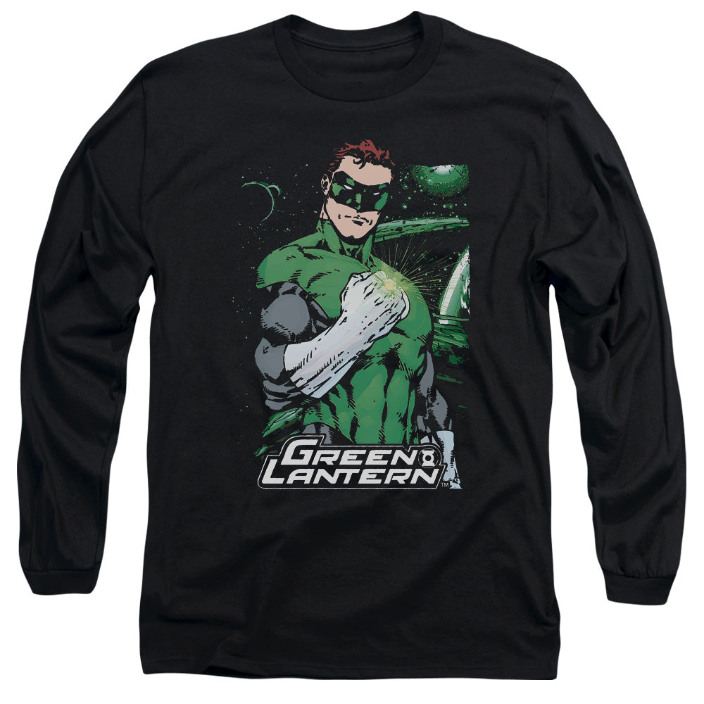 Justice League Fist Flare Mens Long Sleeve Shirt Black