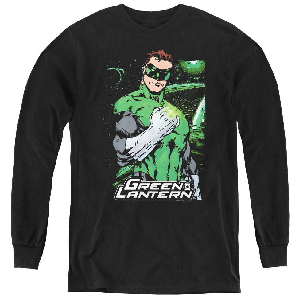 Justice League Fist Flare Long Sleeve Kids Youth T Shirt Black