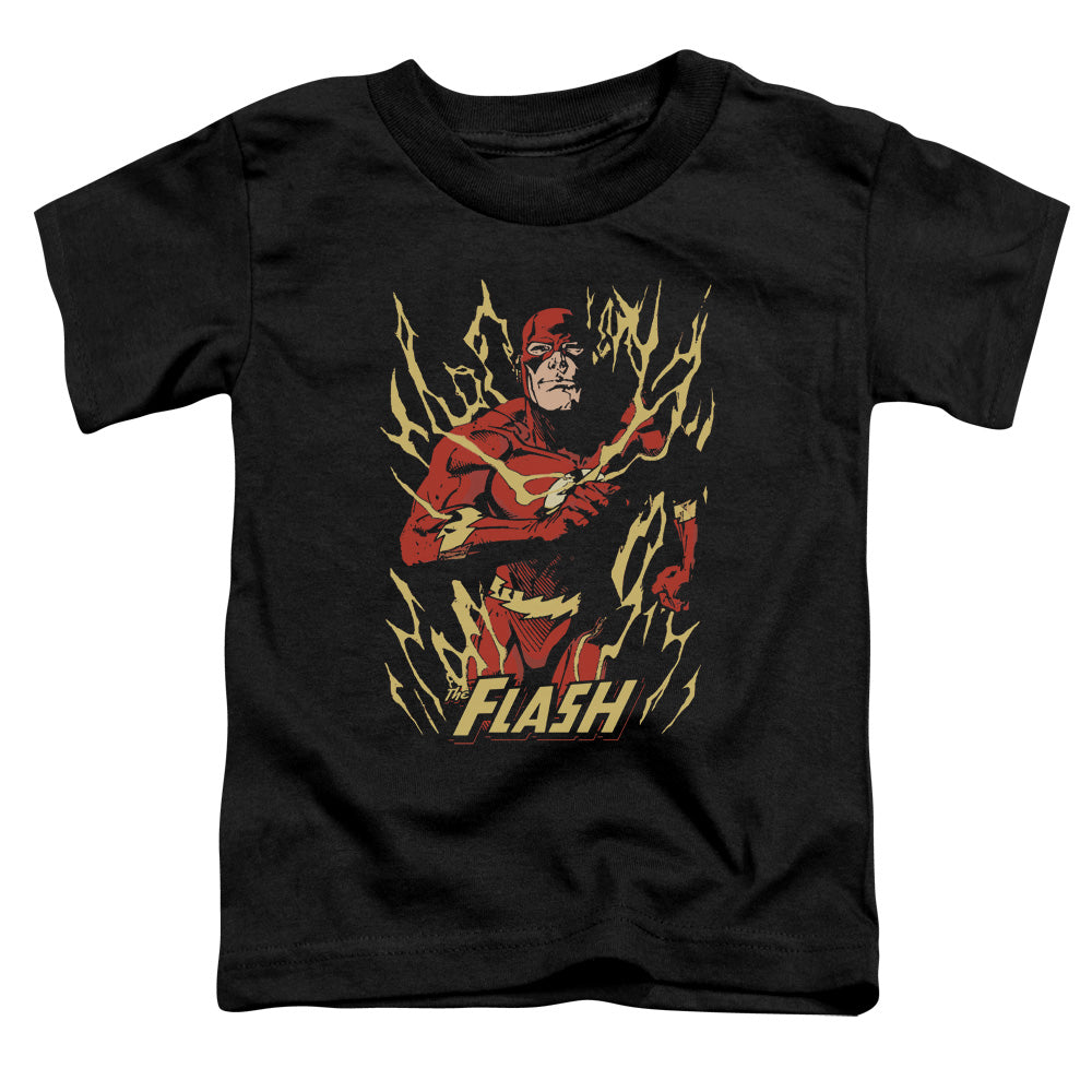 Justice League Flash Flare Toddler Kids Youth T Shirt Black