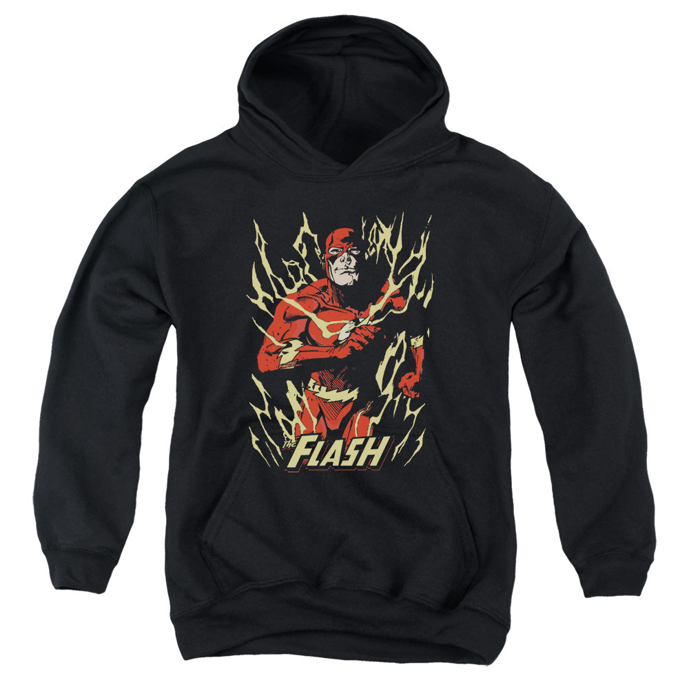 Justice League Flash Flare Kids Youth Hoodie Black