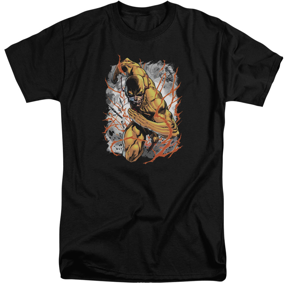 Justice League Reversed Mens Tall T Shirt Black