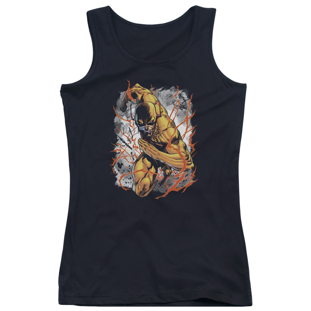 Justice League Reversed Womens Tank Top Shirt Black