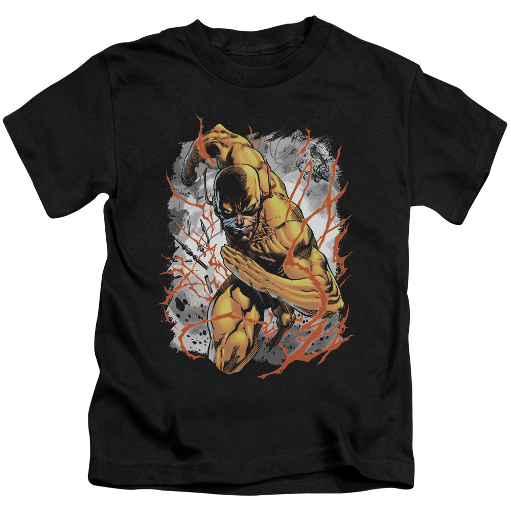 Justice League Reversed Juvenile Kids Youth T Shirt Black