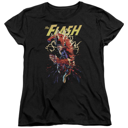 Justice League Ripping Apart Womens T Shirt Black