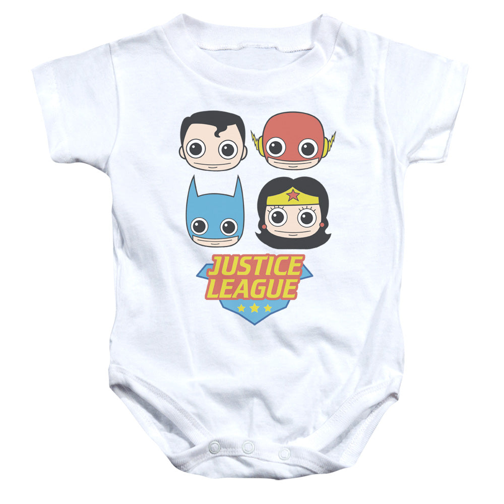 Justice League Lil League Infant Baby Snapsuit White