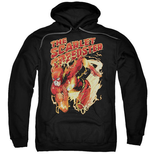Justice League Scarlet Speedster Mens Hoodie Black