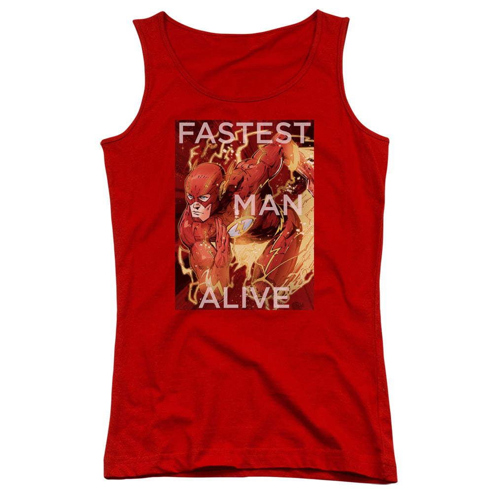 Justice League Fastest Man Alive Womens Tank Top Shirt Red