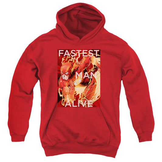 Justice League Fastest Man Alive Kids Youth Hoodie Red