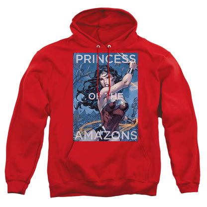 Justice League Of America Princess Of The Amazons Mens Hoodie Red Officially Licensed